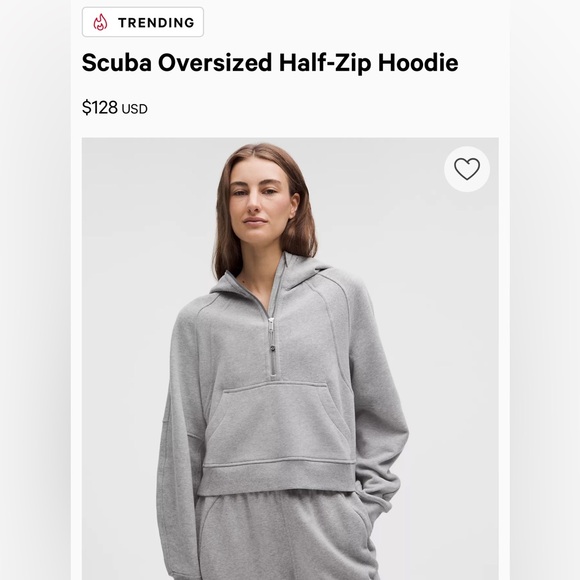 Scuba Cropped Oversized Half-Zip Hoodie - Picture 1 of 2